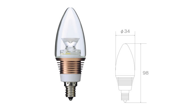 クリアLED電球「影美人。」 LDB24-12