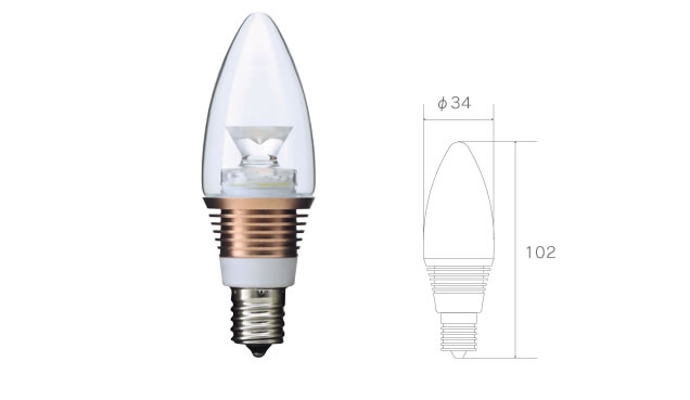クリアLED電球「影美人。」 LDB24